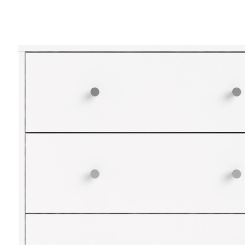 Pemberly Row Contemporary 6 Drawer Double Dresser in White
