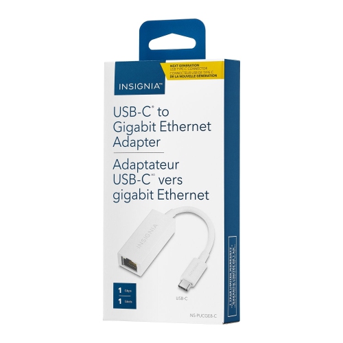 Open Box - Insignia NS-PUCGE8 USB Type-C to Gigabit Ethernet Adapter
