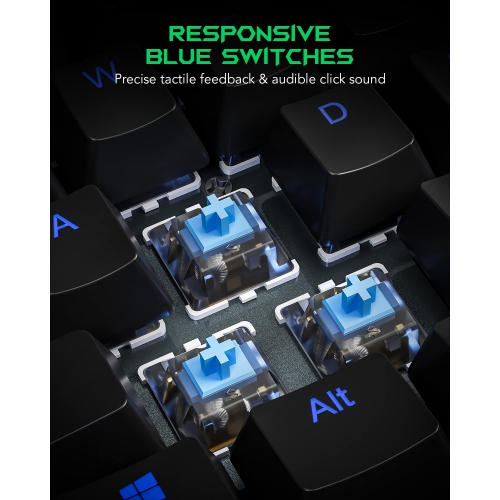 Black Shark RGB Mechanical Gaming Keyboard Tenkeyless 87 Key Wired