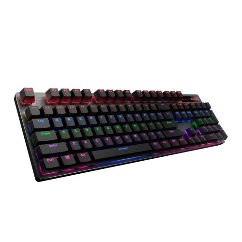 RAPOO V500PRO Mechanical Gaming Keyboard, RGB LED Rainbow Backlit Wired Keyboard with Blue Switches for Windows Gaming PC (1