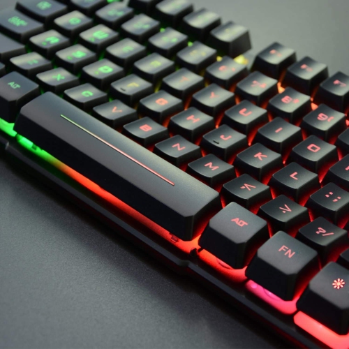 Rii RGB Wired Gaming Keyboard,Rainbow Mixed Backlit Keyboard for PC,Laptop, Gaming,Home Office