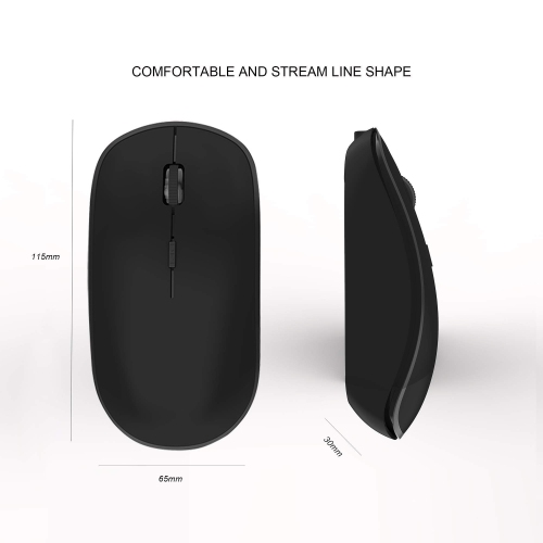 Rechargeable Wireless Keyboard Mouse, Compact Slim Wireless Keyboard and Mouse Combo, Sleek Design and High Precision 2400 D