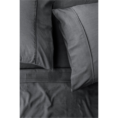 DB CHEZ VOUS  - Microfiber Sheet Set, Hypoallergenic, King Size In Grey