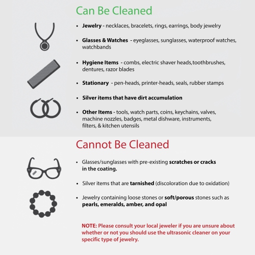 Magnasonic Professional Ultrasonic Jewelry Cleaner Machine w/ Cleaner Concentrate for Eyeglasses Watches Rings Dentures