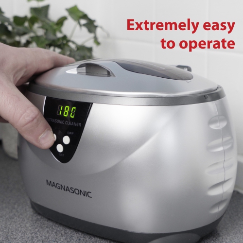 Magnasonic Professional Digital Timer Ultrasonic Jewelry Cleaner with w/ Cleaner Concentrate for Eyeglasses Rings Coins