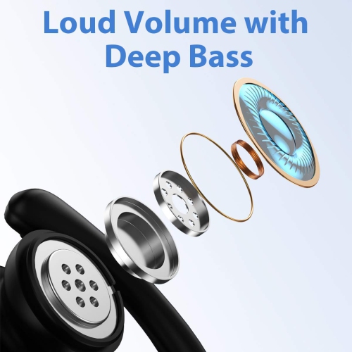 Wireless Earbuds occiam Bluetooth Headphones 48H Play Back Earphones in Ear Waterproof with Microphone LED Display for Sport