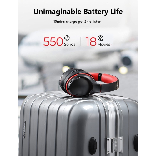 Noise Cancelling Bluetooth Over Ear Headphones, ANC Headphones CVC 8.0 Clear Call for Online School Home Office, Voice Assis