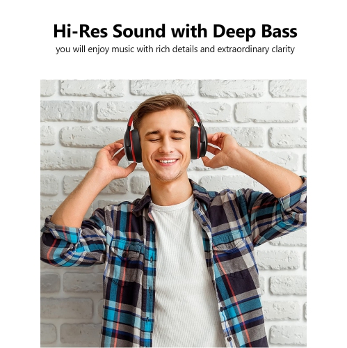 Noise Cancelling Bluetooth Over Ear Headphones, ANC Headphones CVC 8.0 Clear Call for Online School Home Office, Voice Assis