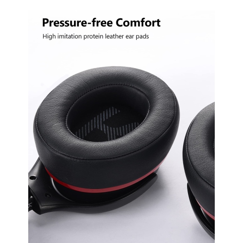 Noise Cancelling Bluetooth Over Ear Headphones, ANC Headphones CVC 8.0 Clear Call for Online School Home Office, Voice Assis