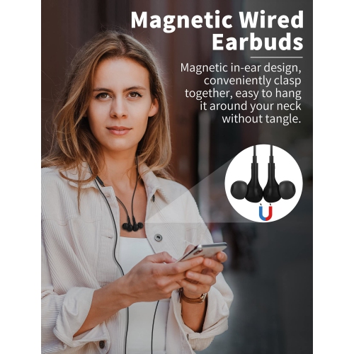 Casque d’écoute USB C de TITACUTTE pour écouteurs boutons avec fil autonomes de type C S21 S22 de Samsung avec commande de volume BA