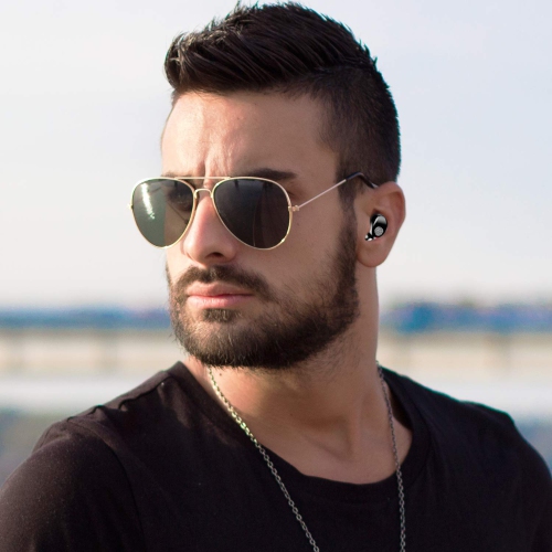 F9 Wireless Bluetooth Earbuds - IPX-7 Waterproof - Touch Control in-ear Headphone - Noise Cancelling Headset with Microphone