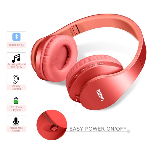 Bluetooth Headphones,TUINYO Wireless Headphones Over Ear