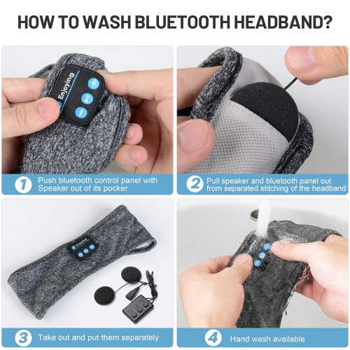 Sleep Headphones Wireless, Perytong Bluetooth Sports Headband Headphones with Ultra-Thin HD Stereo Speakers Perfect for Slee