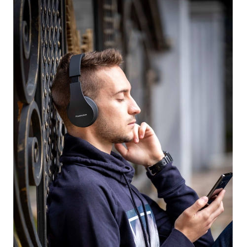 Wireless Bluetooth Over-Ear Stereo Foldable Headphones, Wired Headsets Noise Cancelling with Built-in Microphone for iPhone, Samsung, LG, iPad