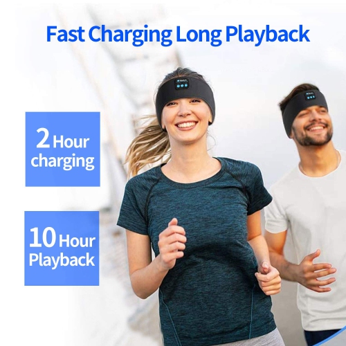 Sleep Headphones Bluetooth Sports Headband, Wireless Music Headband Handsfree Sleep Headphones - Soft Knit Headset,100% Wash