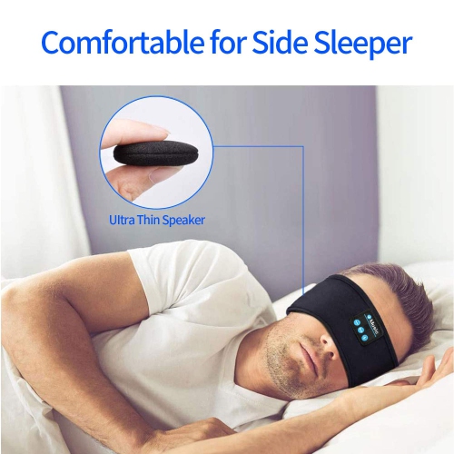 Sleep Headphones Bluetooth Sports Headband, Wireless Music Headband Handsfree Sleep Headphones - Soft Knit Headset,100% Wash