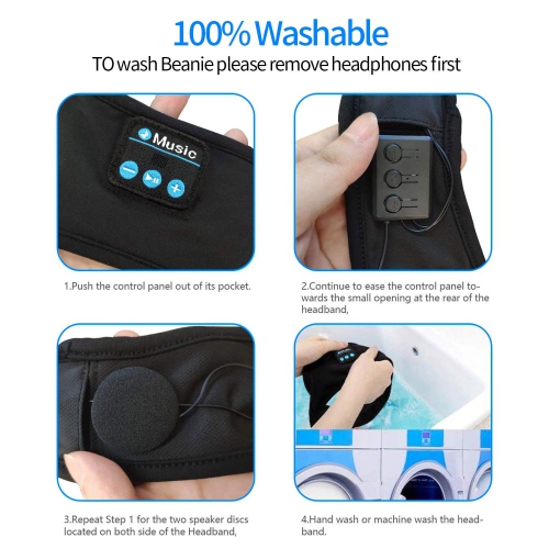 Sleep Headphones Bluetooth Sports Headband, Wireless Music Headband Handsfree Sleep Headphones - Soft Knit Headset,100% Wash