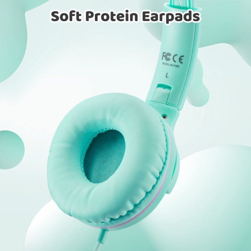 Kids Headphones with MIC INFURTURE CH1,Wired Headphones for Kids with 94dB Volume Limited for Boys Girls, Adjustable Headban