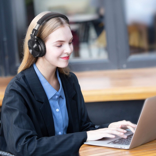 OneOdio Bluetooth Over Ear Headphones - Wireless/Wired 110 Hrs Stereo Bluetooth Headsets Foldable Headset with Deep Bass 50m