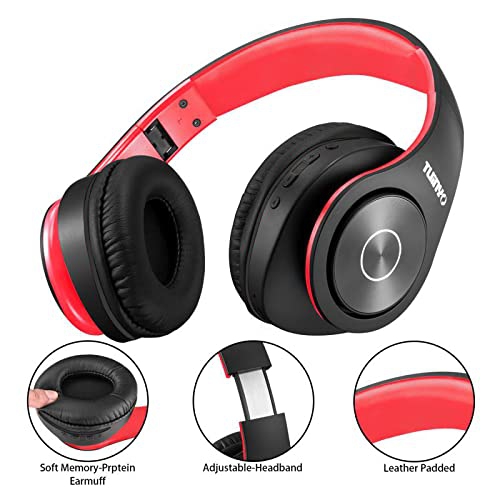 TUNIYO Bluetooth Headphones,Tuinyo Over Ear Stereo Wireless Headset 35H Playtime with Deep Bass,Soft Memory-Protein Earmuffs