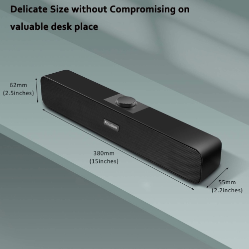 Computer Speakers, MARBOO Speakers 6w with 2 Diaphragm USB Powered Speaker, 2.0 Stereo Speaker for Laptop Desktop PC Cellpho