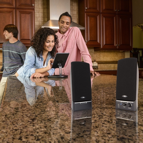 Cyber Acoustics 4 Watt 2.0 Computer Speaker System- Black
