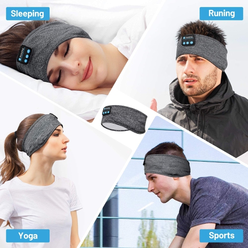 Sleep Headphones Wireless, Perytong Bluetooth Sports Headband Headphones with Ultra-Thin HD Stereo Speakers Perfect for Slee
