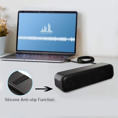 HONKYOB USB Computer Speakers,Laptop Speakers Wired USB Powered,Portable Mini Sound Bar PC Speakers for Windows PC,Desktop C