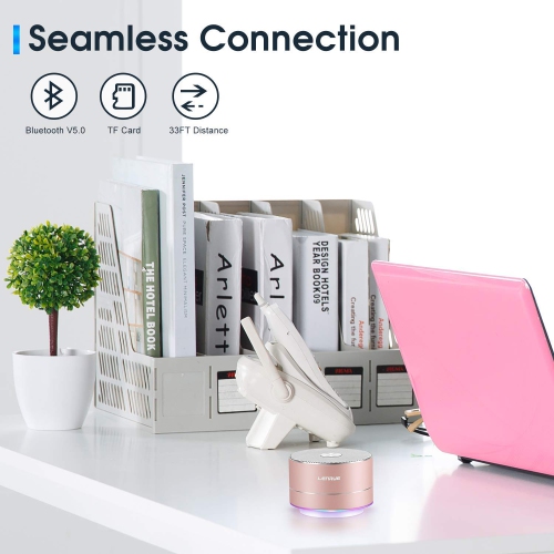 Portable Wireless Bluetooth Speaker with Built-in-Mic,Handsfree Call,AUX Line,TF Card,HD Sound and Bass for iPhone Ipad Android Smartphone and