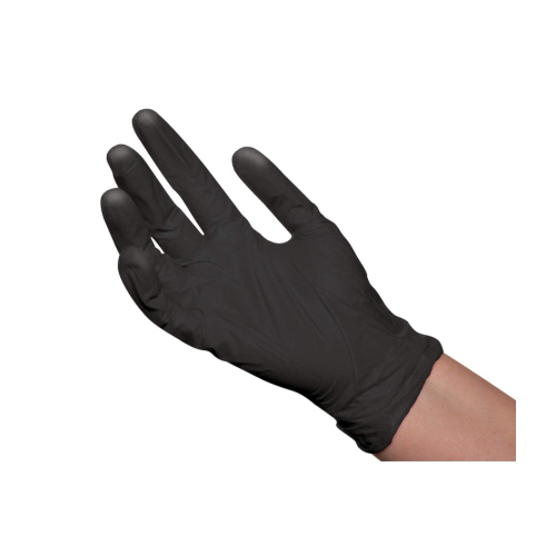 BaBylissPRO Reusable Black Satin Latex Gloves Medium 10/box