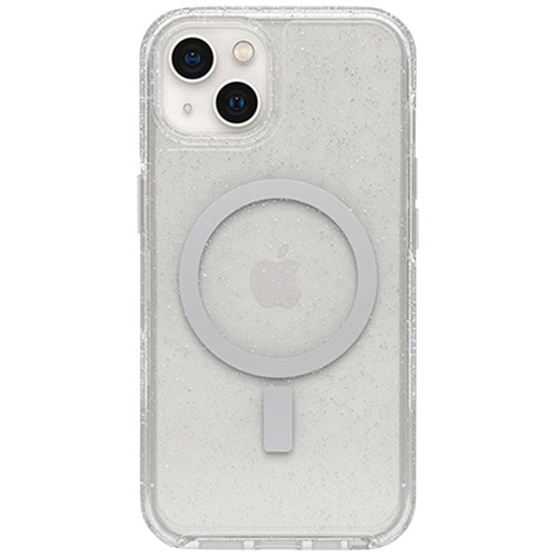 OtterBox Symmetry+ Fitted Hard Shell Case with MagSafe for iPhone 13 - Silver Flake