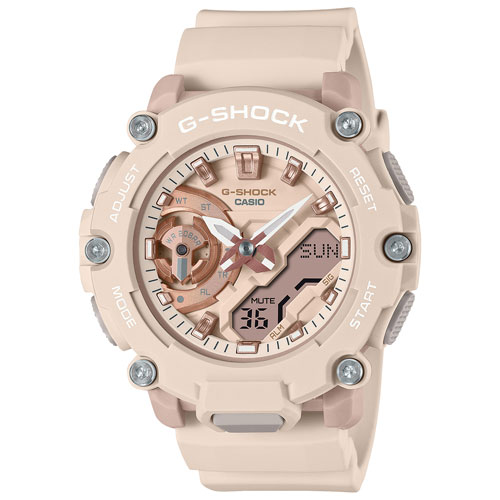 Montre sport de 45,7 mm à chronographe pour femmes G-Shock de Casio - Rose pâle