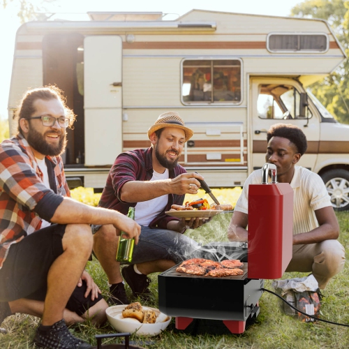 Costway Portable Tabletop Pellet Grill Outdoor Smoker BBQ w/Digital Control System