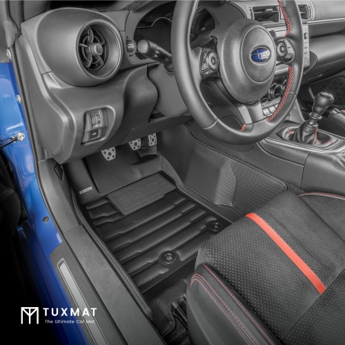 TuxMat - For Toyota GR86 2022-2026 Models - Custom Car Mats - Maximum Coverage, All Weather, Laser Measured - This Full Set Includes 1st and 2nd Rows