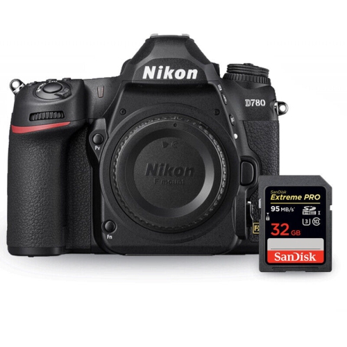 Nikon D780 DSLR Camera 1618 + Sandisk Extreme Pro 32GB SD