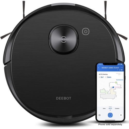 Ecovacs DEEBOT OZMO T8 AIVI Vacuum Cleaner, Robotic Vacumm and Mop in One-Go - Open Box