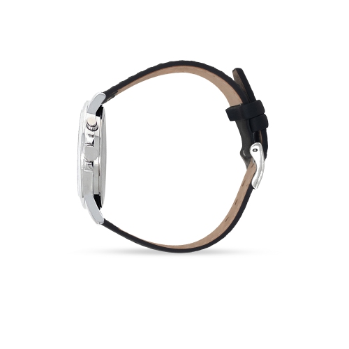 Montre de 28mm analogique pour femmes, couleur argent, bracelet en cuir, cadran blanc lumineux, facile à lire avec gros chiffres, éclairage de nuit,