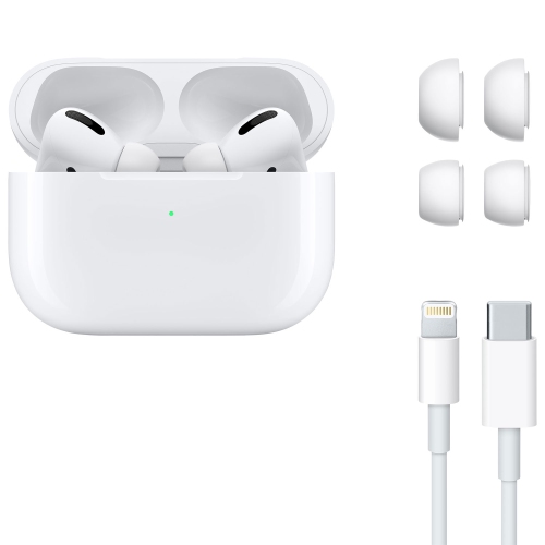 Remis à neuf - Écouteurs boutons 100 % sans fil à suppression du bruit AirPods Pro Apple avec étui de chargement MagSafe - Blanc
