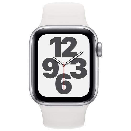 Apple Watch SE (GPS) 40mm Silver Aluminum Case with White Sport Band by APPLE - Refurbished condition - Image 2