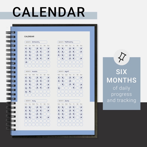 FitMate Fitness Journal, 160-page Spiral Workout Log Book with Goal Setting, Progress Tracking, Detailed Planner, 8 x 6" - Postermate