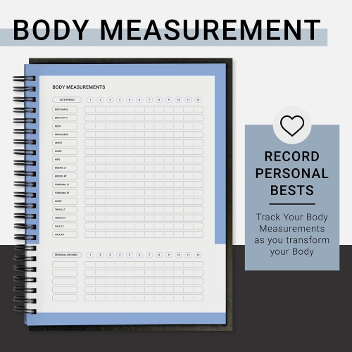 FitMate Fitness Journal, 160-page Spiral Workout Log Book with Goal Setting, Progress Tracking, Detailed Planner, 8 x 6" - Postermate