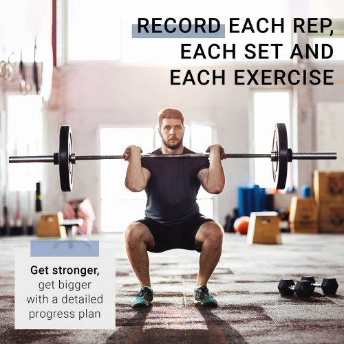 FitMate Fitness Journal, 160-page Spiral Workout Log Book with Goal Setting, Progress Tracking, Detailed Planner, 8 x 6" - Postermate