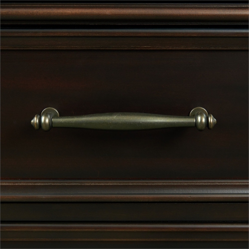 Bowery Hill Solid Wood 3-Drawer Nightstand with USB Ports in Black