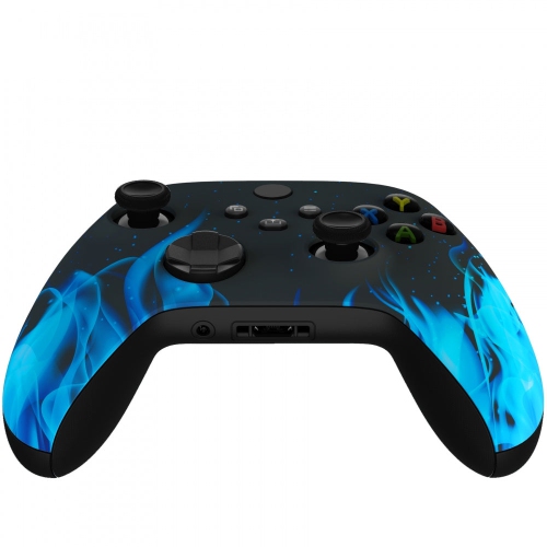 "Blue Fire" UN-MODDED Custom Controller compatible with Xbox One S/X Unique Design