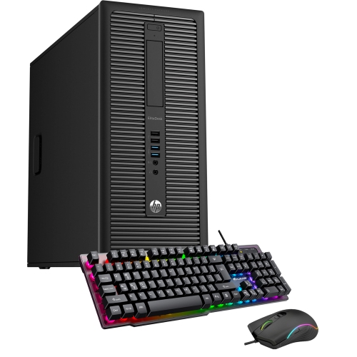 HP ProDesk Tour Ordinateur PC Intel Core i5-4570 3,20 GHz 16 Go 512 Go SSD NVIDIA GeForce GTX 1050 Ti 4 Go Windows 10 Pro Wi-Fi HAJAAN Gaming Clavier