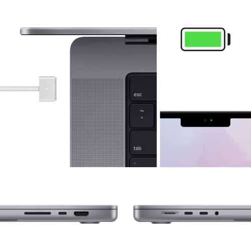 Apple MacBook Pro 16" (2021) - Space Grey (Apple M1 Max Chip / 1TB SSD / 32GB RAM) - English by APPLE - Refurbished condition - Image 10