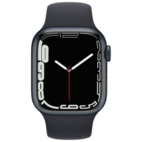 Apple Watch Series 7 (GPS) 41mm Midnight Aluminum Case with Midnight Sport Band by APPLE - Refurbished condition - Image 2