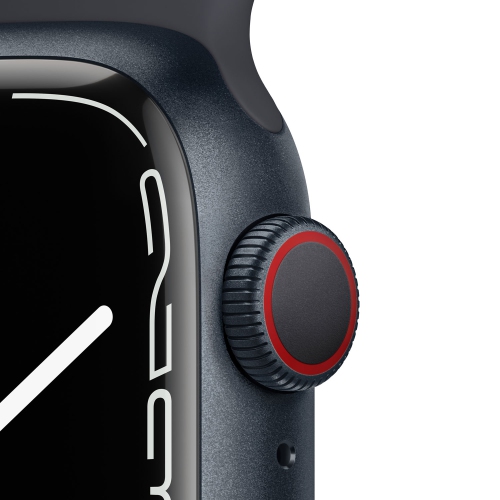 Apple Watch Series 7 (GPS + Cellular) 41mm Midnight Aluminum Case with Midnight Sport Band by APPLE - Refurbished condition - Image 3