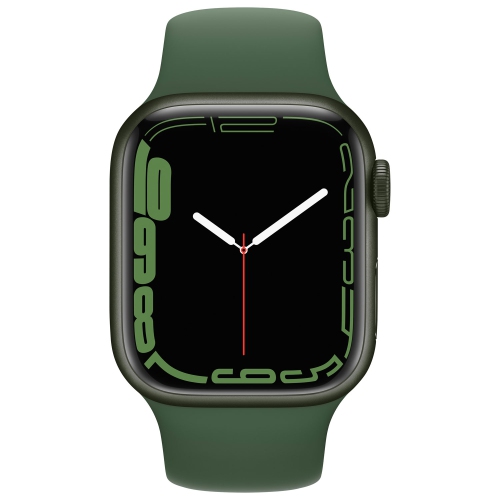Apple Watch Series 7 (GPS) 41mm Green Aluminum Case with Clover Sport Band by APPLE - Refurbished condition - Image 2