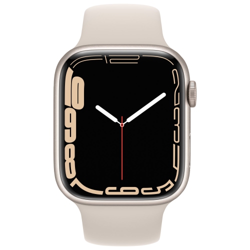 Refurbished - Apple Watch Series 7 (GPS + Cellular) 45mm Starlight Aluminum Case with Starlight Sport Band
